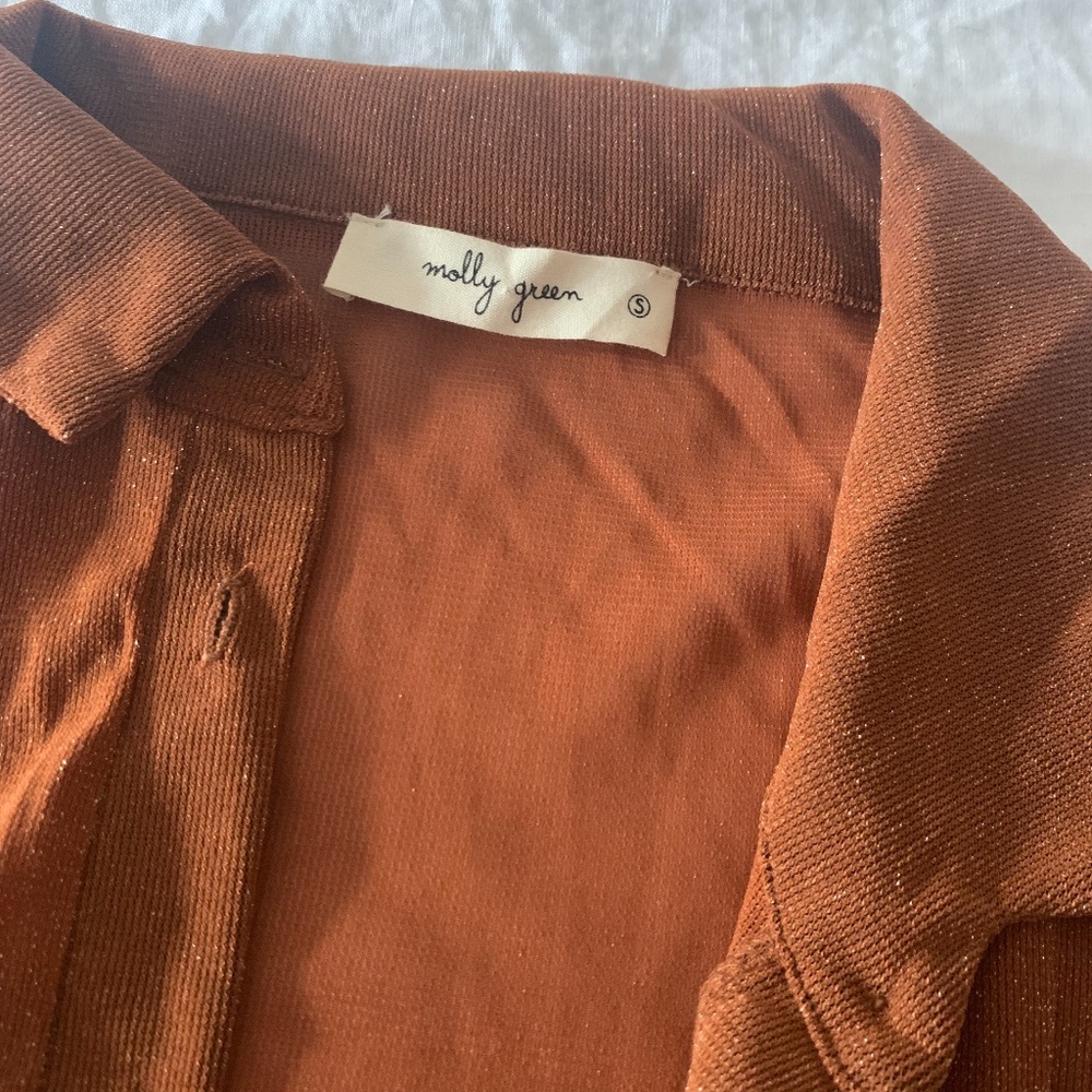 Molly Green Sheer Brown Top